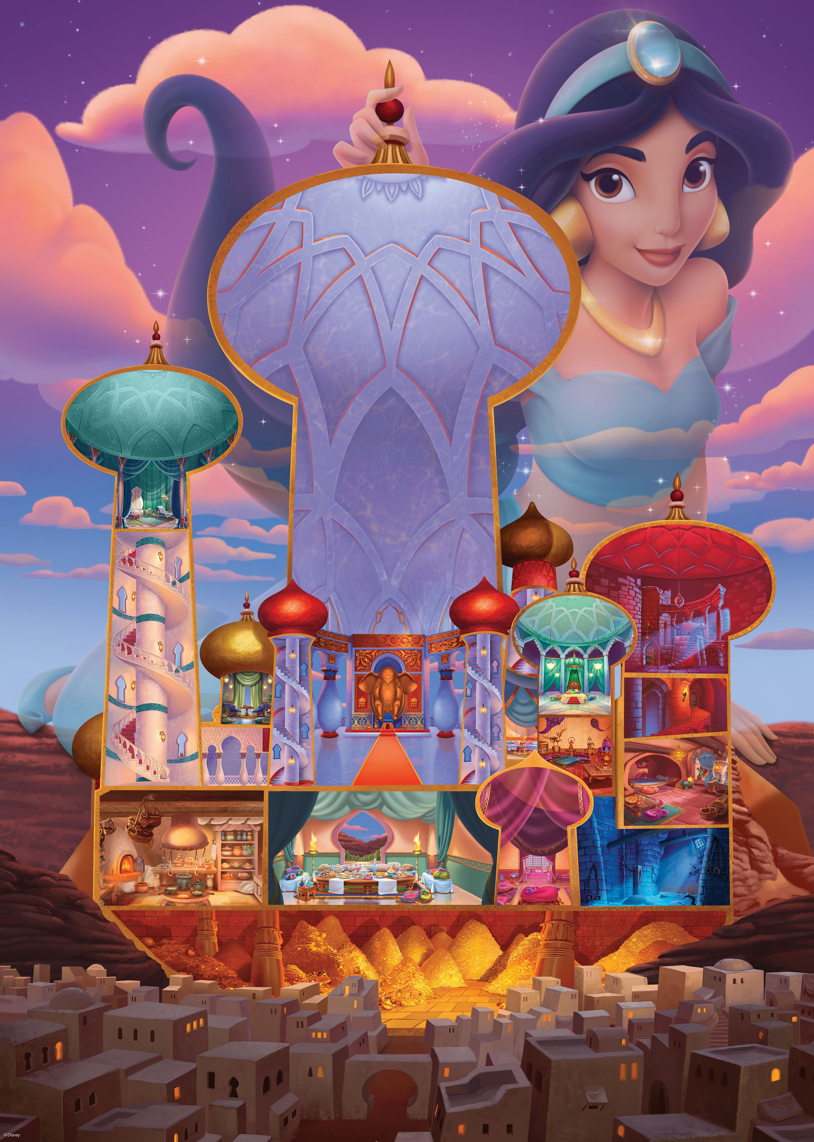 Ravensburger Puzzle Castle Collection - Disney Princess, Jasmin, 1000 Puzzl günstig online kaufen
