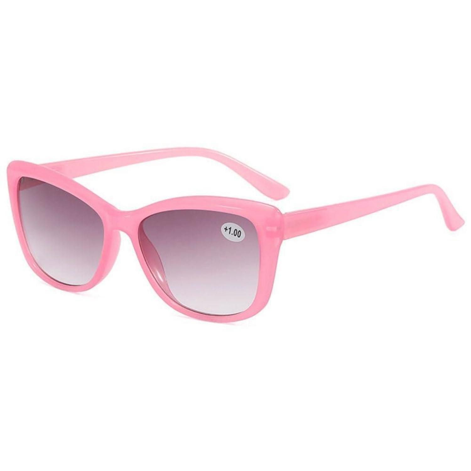 LuxusKollektion Lesebrille Sonnenlesebrille Katzenauge Rosa +2.0
