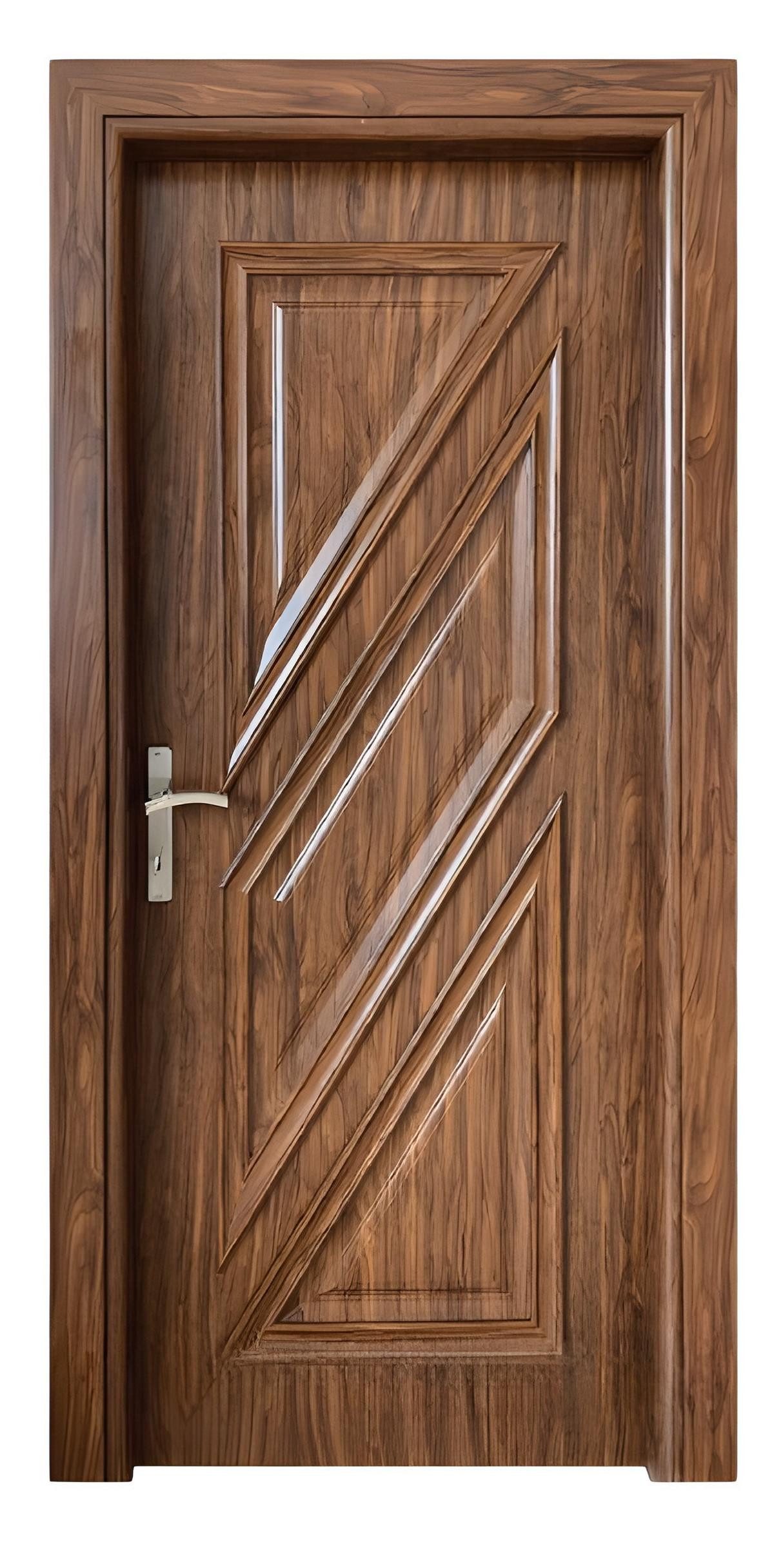 JVmoebel Zimmertür Braune Designer-Haustür aus Holz mit PVC-Beschichtung