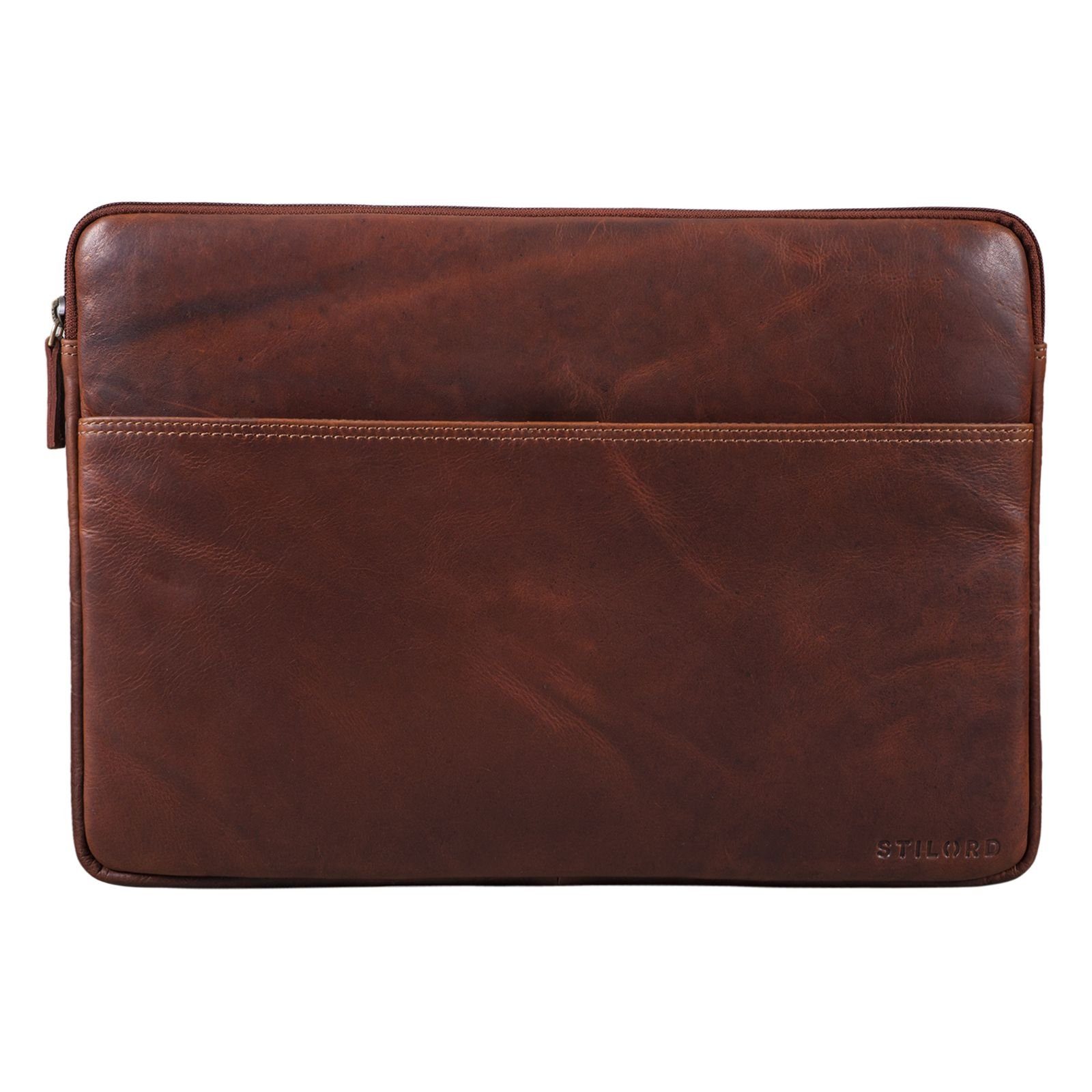 STILORD Laptop-Hülle "Murphy" Laptoptasche 15.6 Zoll Leder