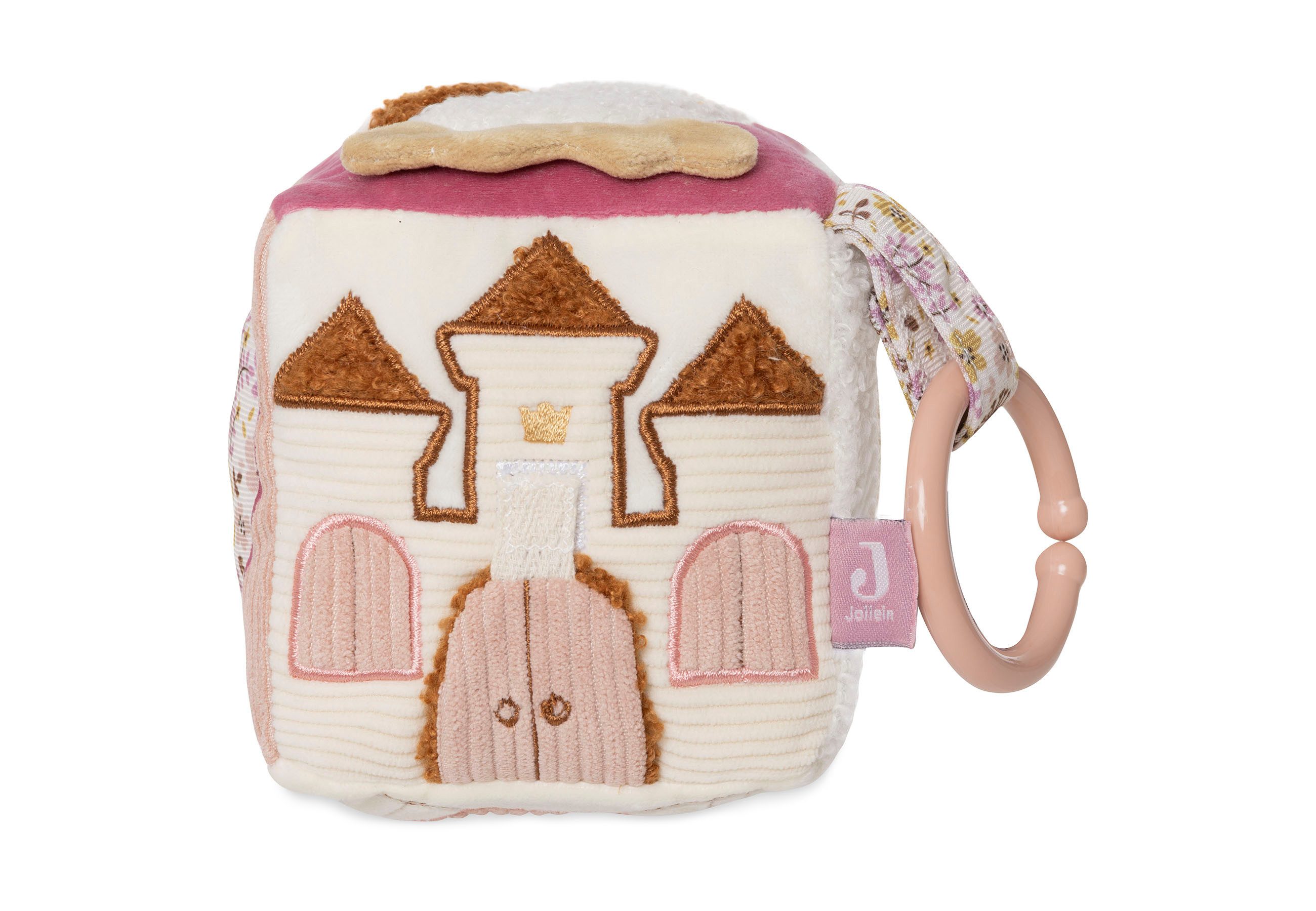 Jollein Greifling Jollein Aktivitäten-Würfel Stoffwürfel Flower Fairies