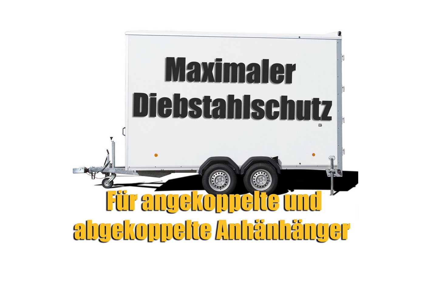 Thumbnail - BigDean Anhängerschloss ideal für Angekoppelte & Abgekoppelte Anhänger universal Schloss (1-tlg)