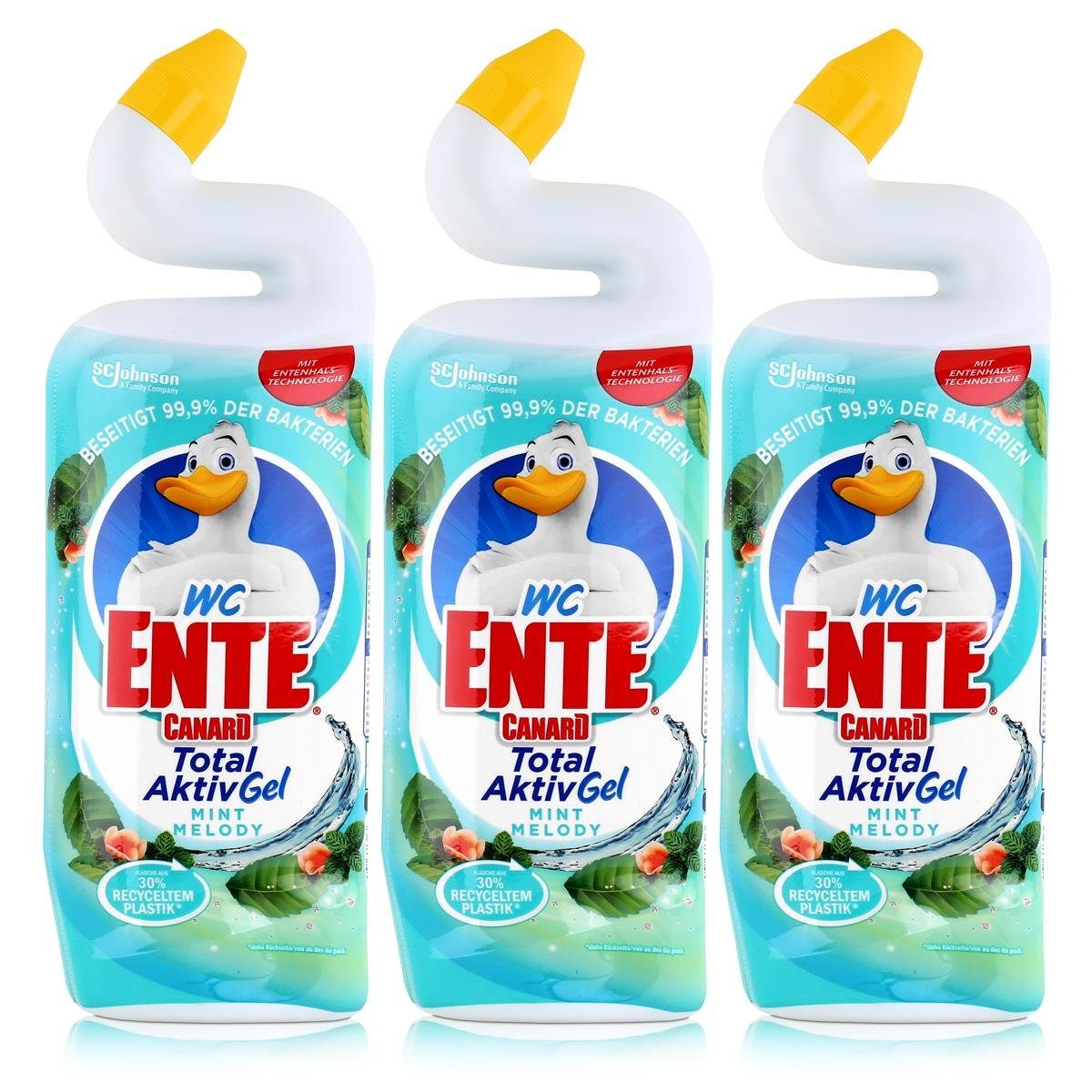 WC Ente WC-Reiniger Total AktivGel Mint Melody 750ml (3er Pack) WC-Reiniger