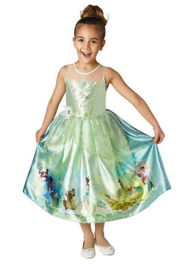 Rubie´s Kostüm Disney Prinzessin Tiana Dream Kinderkostüm, Traumhaftes Prinzessinnenkleid mit Szenen aus dem Disney-Spielfilm