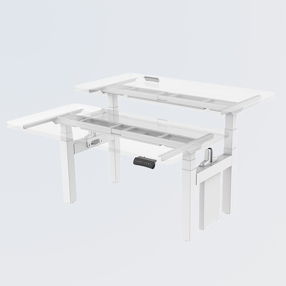 Arbeitsplätze Schreibtischgestell Tischgestell Natur24 Weiß für Höhenverstellbares 2