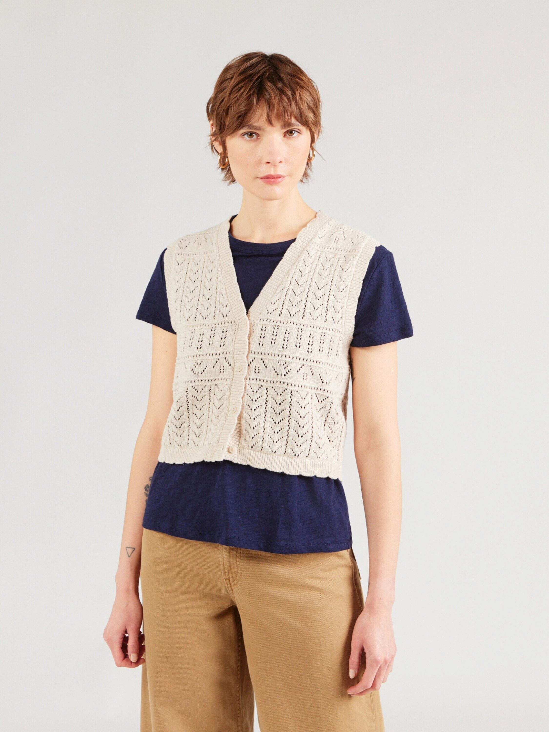 ONLY Strickweste (1-tlg) Lochmuster