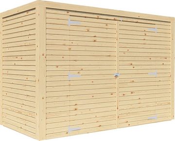 KONIFERA Fahrradbox Bike Box (Komplett-Set), aus Fichte, BxTxH: 207x103x143 cm