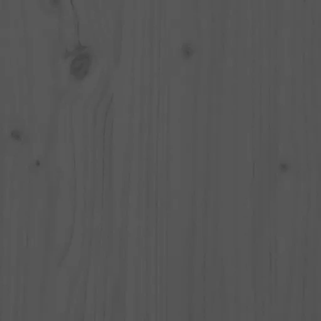 Massivholz Schränkchen cm Kiefer Regal vidaXL Grau Wandschrank 100x30x35