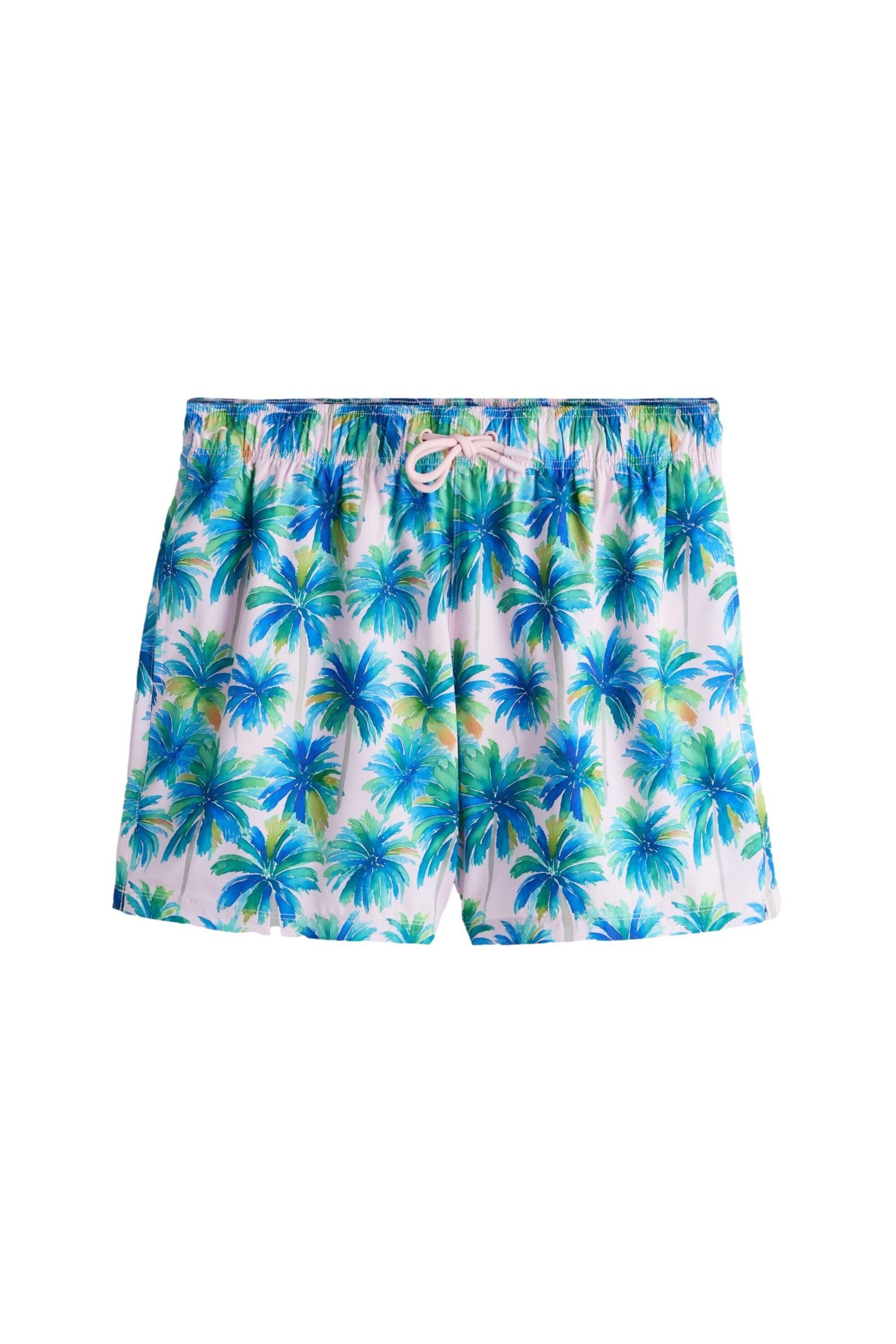 Next Badeshorts Badeshorts mit Wasserfarben-Palmendruck (1-St)