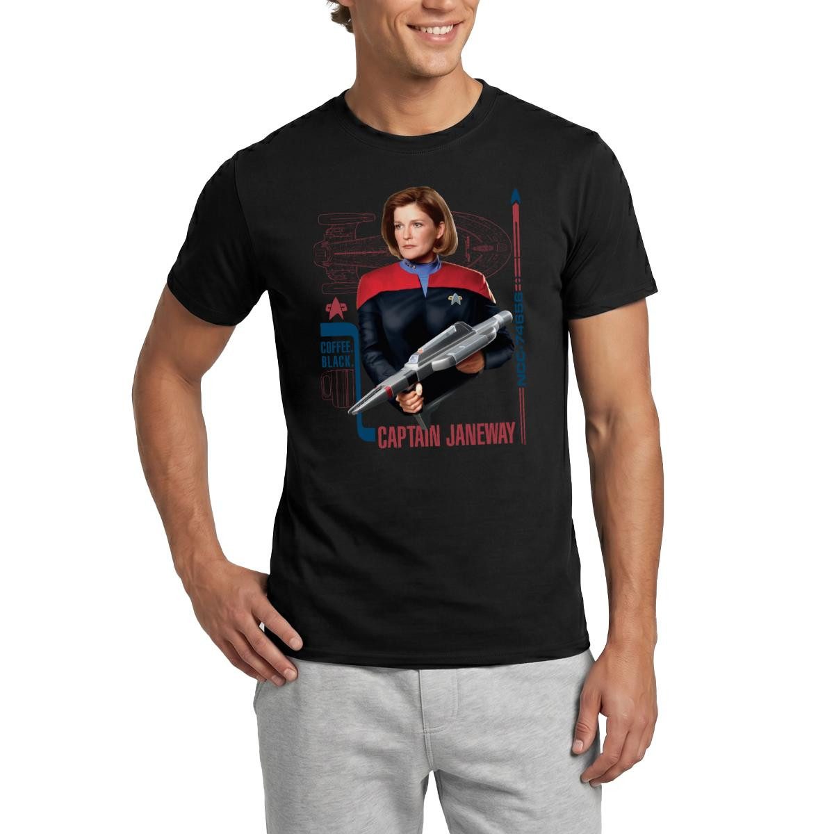 T-Shirt Star Trek Voyager Captain Janeway Männer T-Shirt