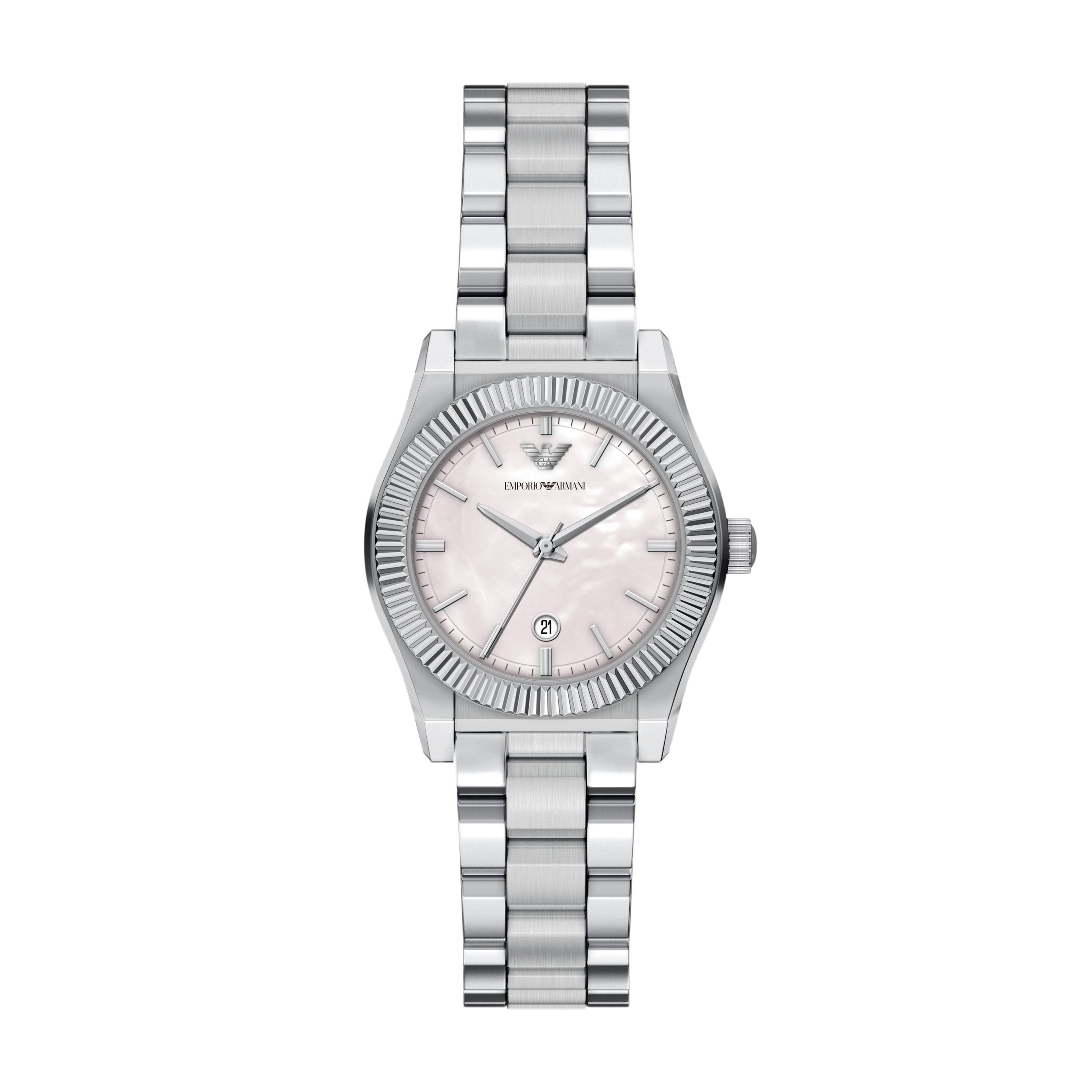 Emporio Armani Quarzuhr AR11802, Armbanduhr, Edelstahlarmband, analog, Tag