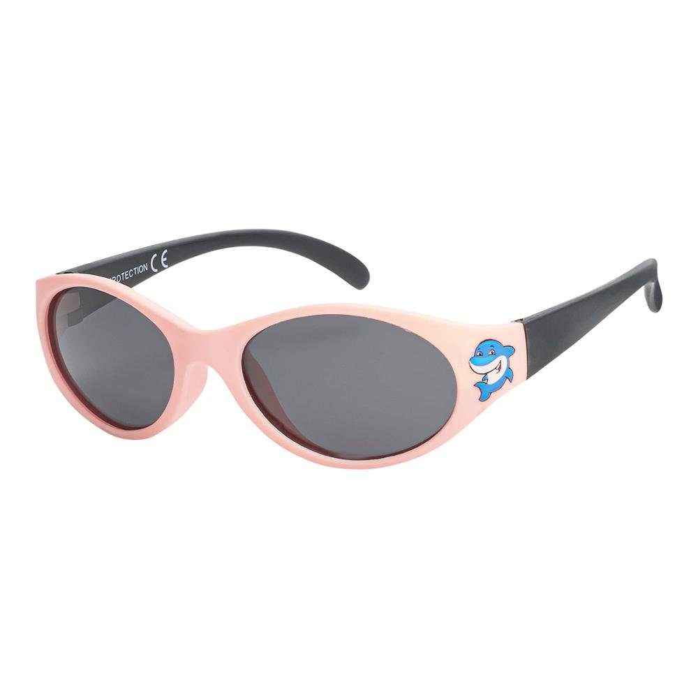 Linsen Designer Rosa-Schwarz Sonnenbrille Jungen Kinder Sonnenbrille mit Mädchen (1-St) Eyewear polarisierten BEZLIT
