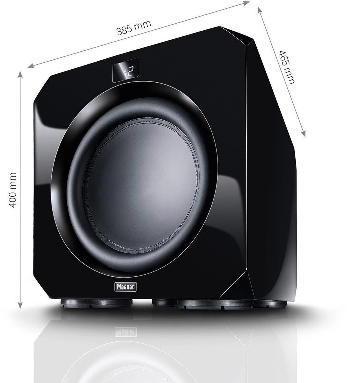 Magnat Omega CS 12 12 Zoll Aktiv-Subwoofer mit 1100 Watt, seidenmatt schwarz Subwoofer