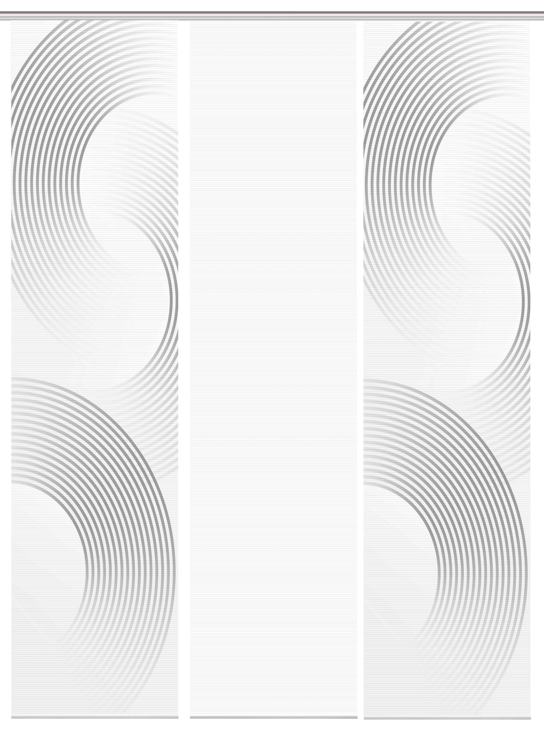 Vision Schiebegardine BEXON (3 St), Paneelwagen, halbtransparent, SET,SCHIEBEVORHANG,BAMBUS,DIGITALDRUCK