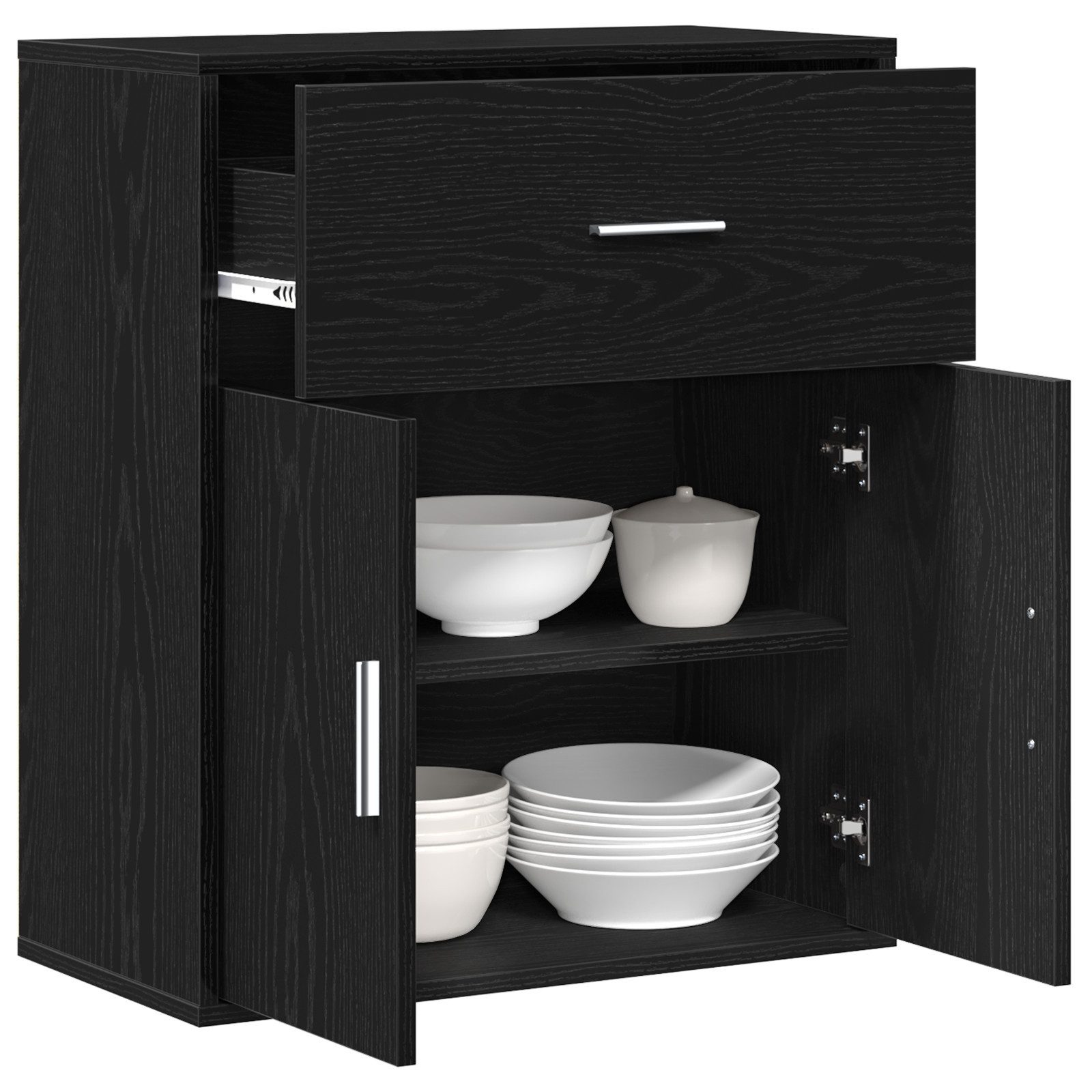 vidaXL Sideboard Sideboard Schwarze Eiche 60 günstig online kaufen