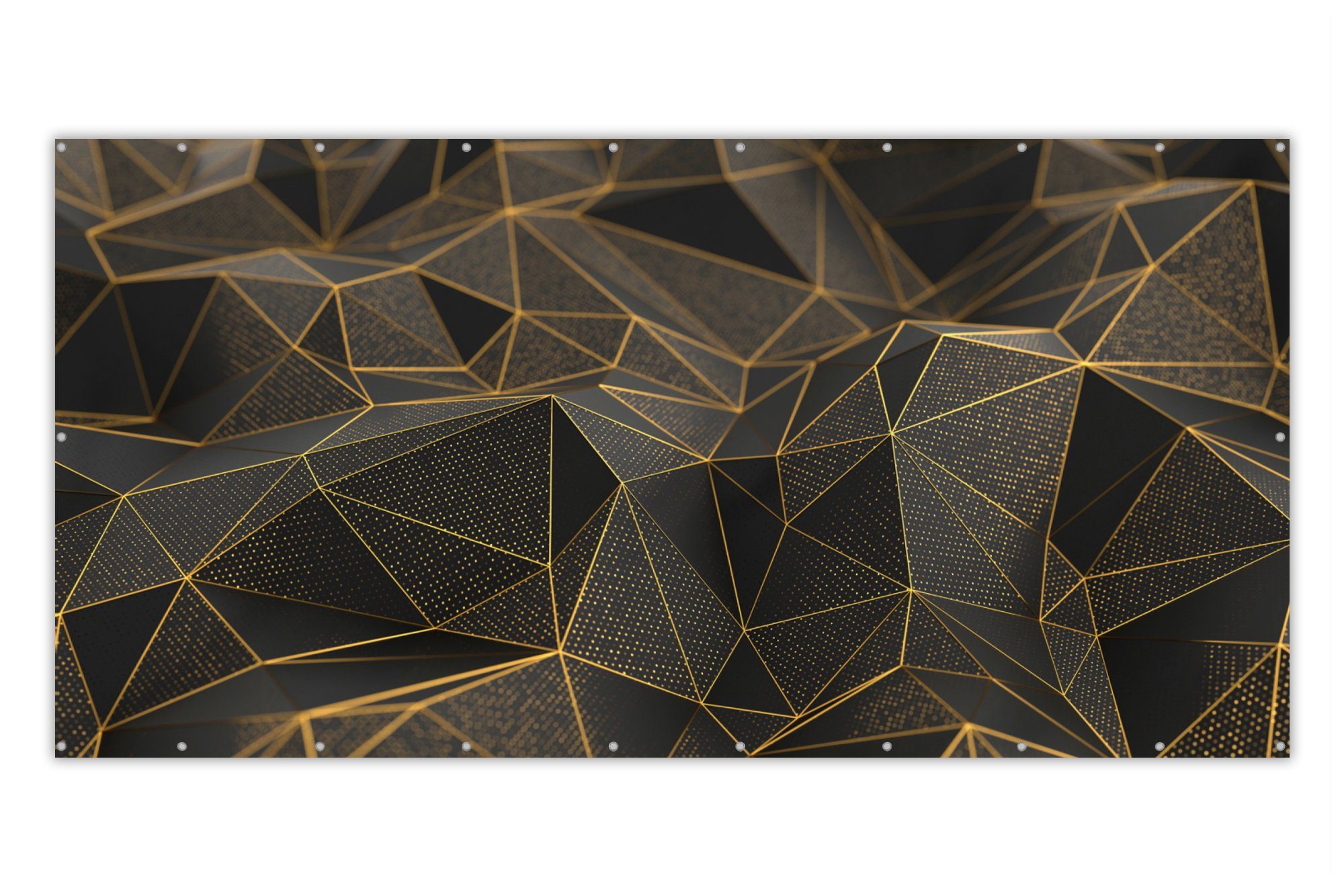 MuchoWow Balkonsichtschutz Abstrakt - Gold - 3D - Luxus - Kunst (1-St) Balkonverkleidung Blickdicht, Gartenzaun, Balkonschutz, 300x130 cm