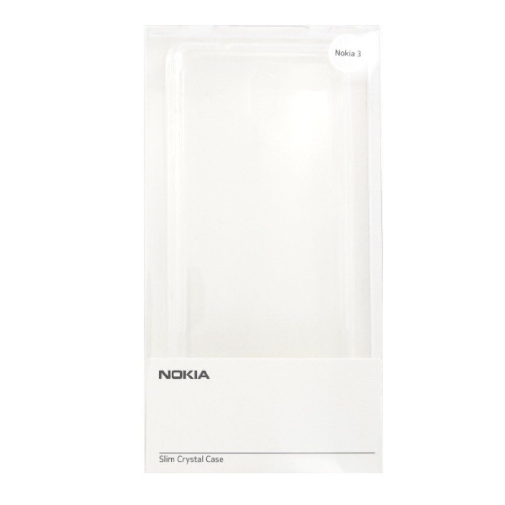 Nokia Handytasche Original Slim Handyhülle für Nokia 3 Transparent Schutzhülle 1A21M0D00 (Bumper)