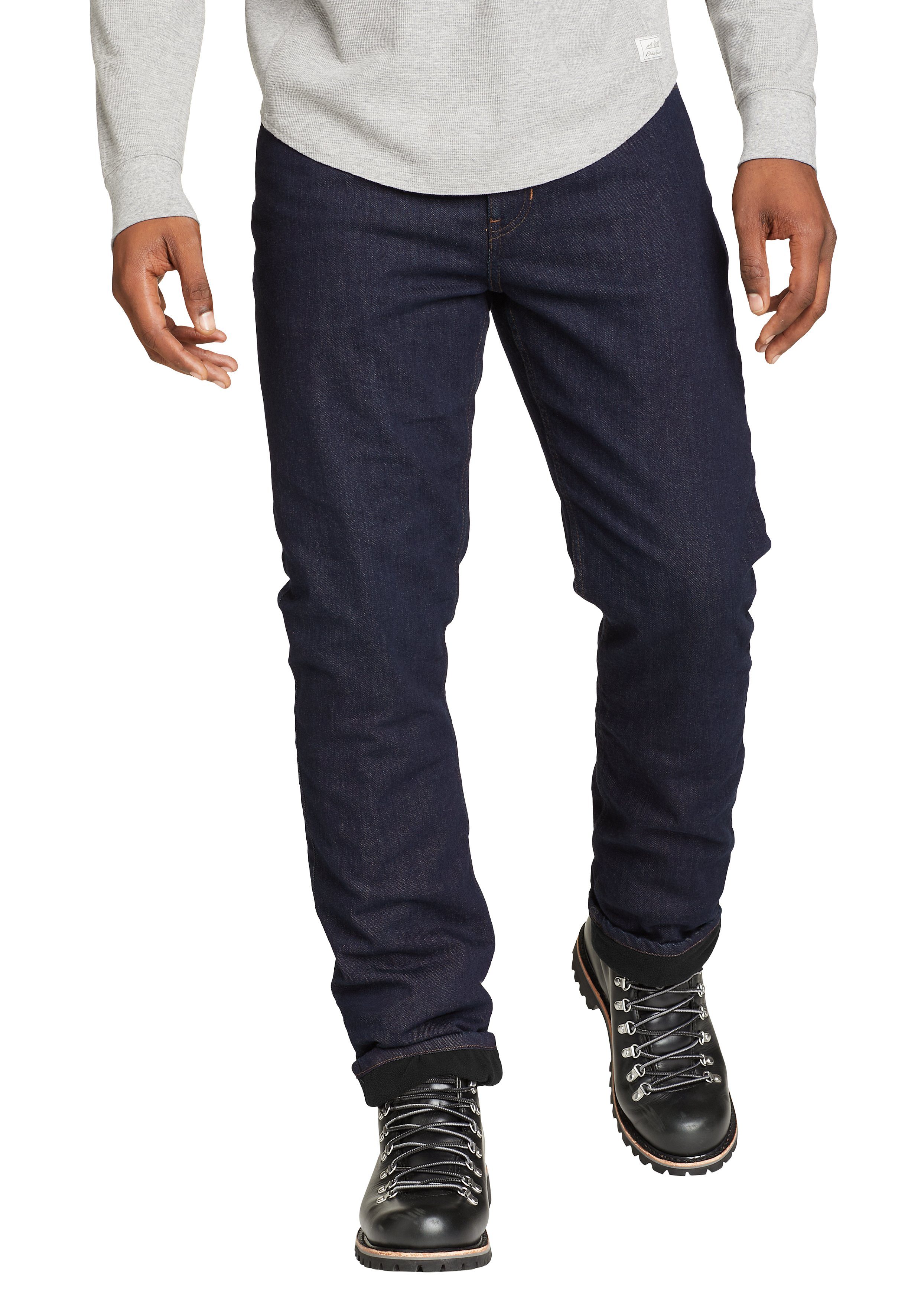 Eddie mit Bauer Fleecefutter 5-Pocket-Jeans H2Low Flex Jeans