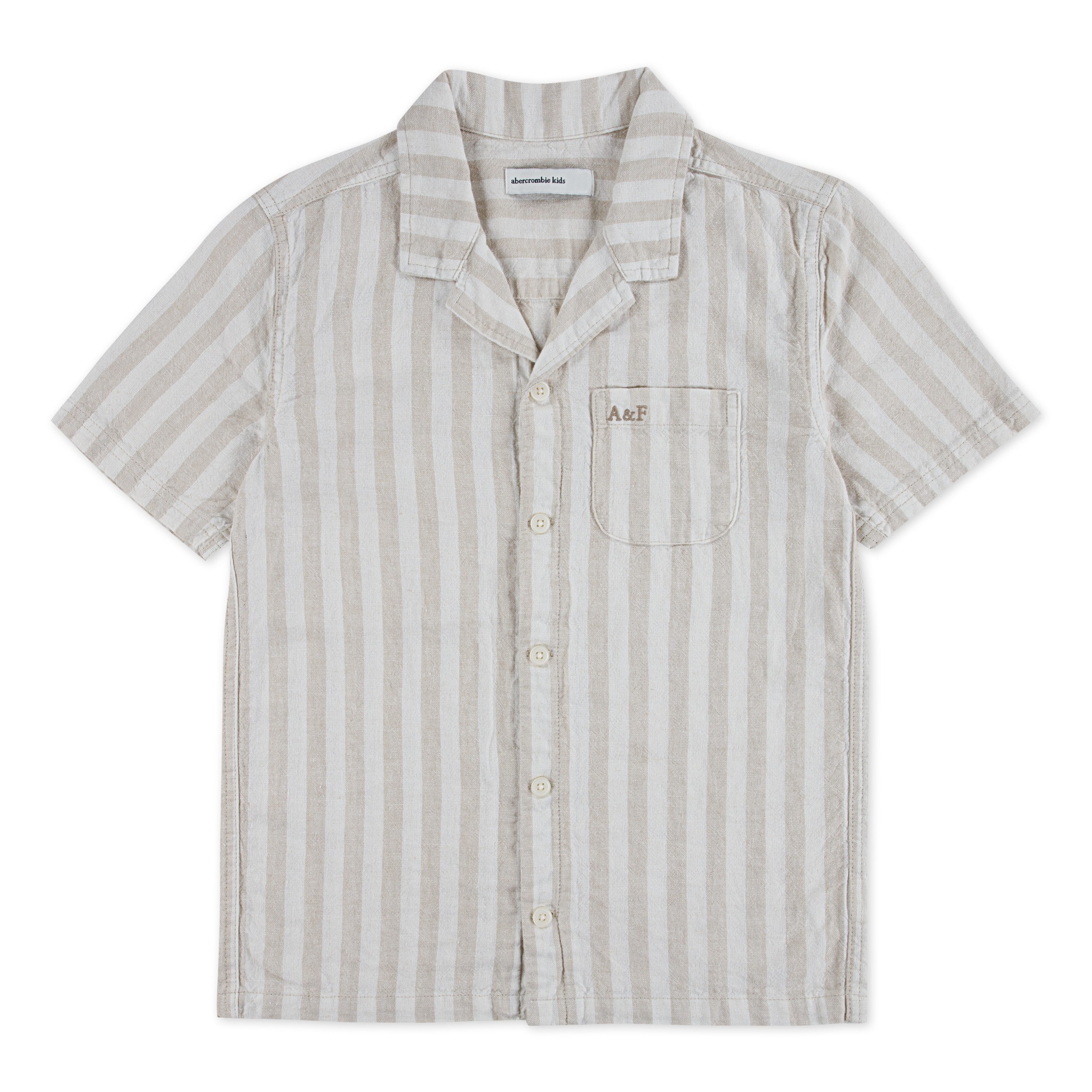 Abercrombie Kids Leinenhemd AFB LINEN CAMP SHIRT im Streifen-Design, for Boys