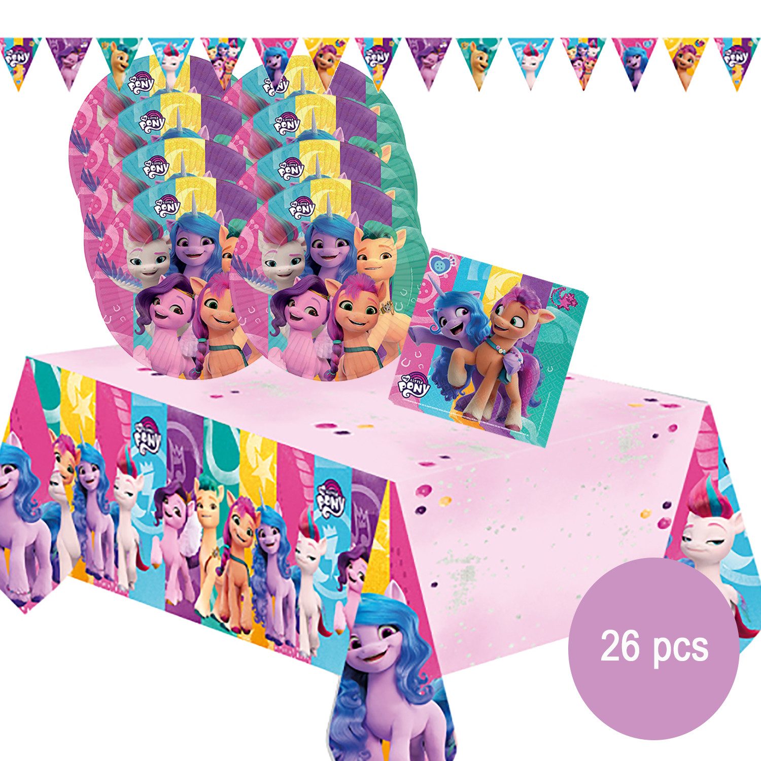Riethmüller Papierdekoration My Little Pony Party-Set