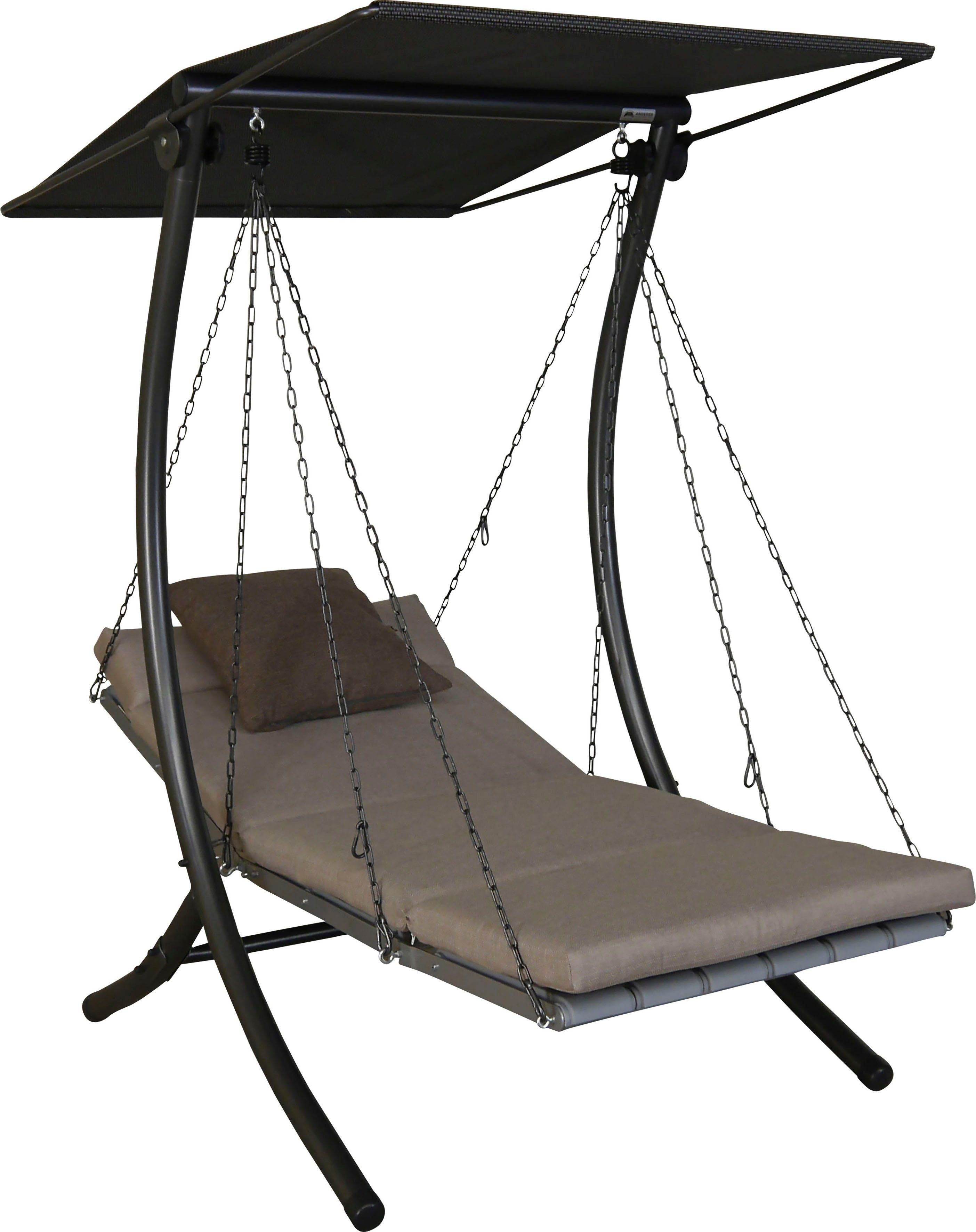 Angerer Freizeitmöbel Hollywoodschaukel »Luxus Smart sand«, 1-Sitzer, Bettfunktion, BxTxH: 100x145x160 cm-Otto
