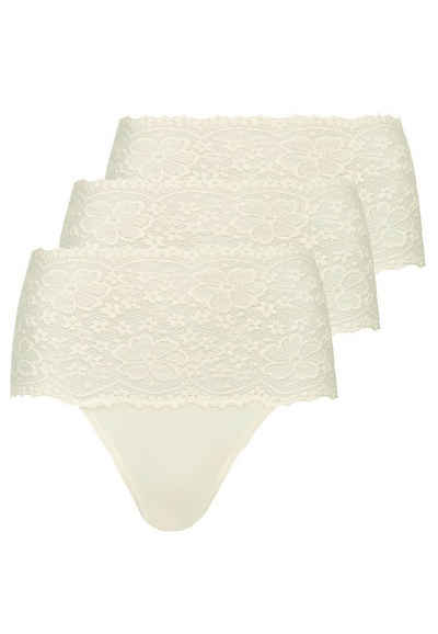 Nina Von C. Taillenslip 3er Pack Millefleurs (Spar-Set, 3-St) Taillen Slip - Im Spitzen-Design, Perfekte Passform