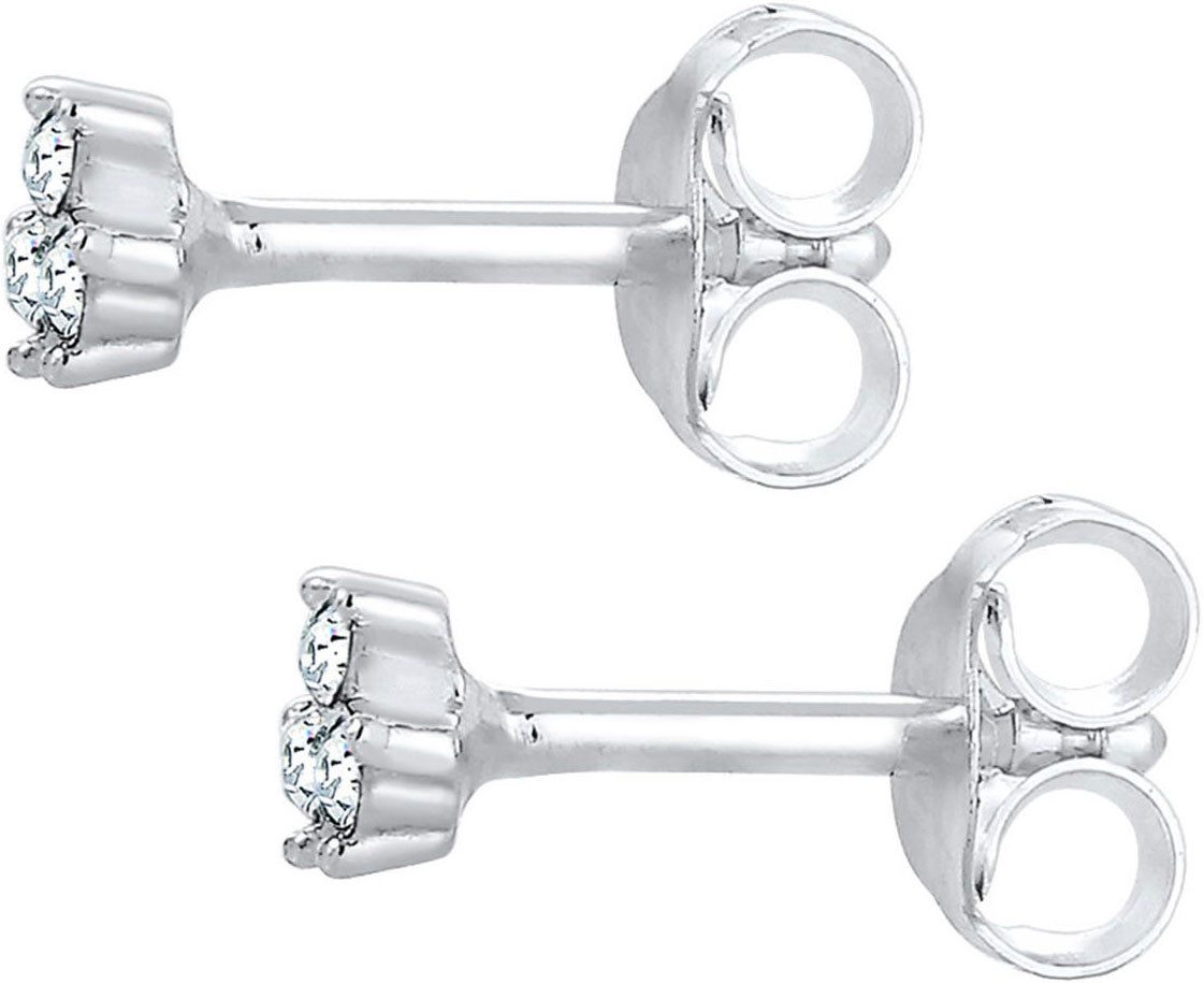 Elli Paar Ohrstecker Schmuck Geschenk Silber 925 Ohrringe, mit Glasstein – Bild 2 von 5