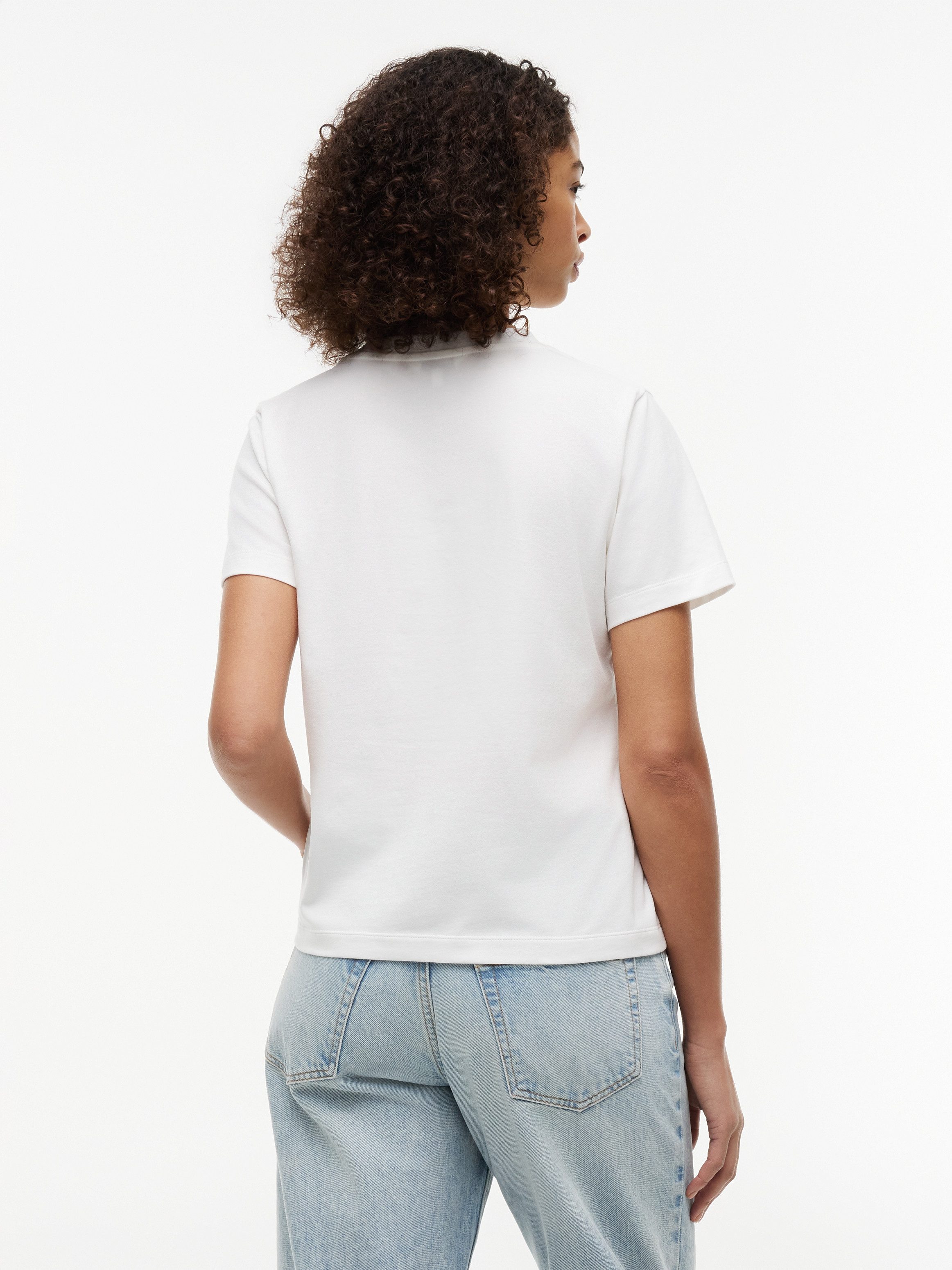 Tommy Hilfiger Kurzarmshirt TH SCRIPT REG C-NK SS TEE Baumwollmischung, regular fit