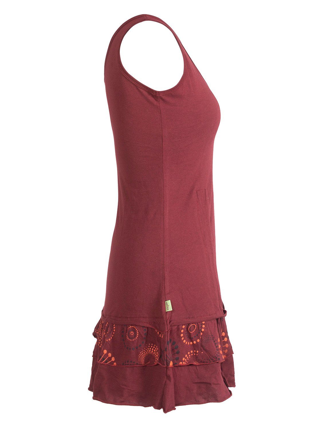 Vishes Tunikakleid Lagen-Look Jersey-Tunika Shirt zum Raffen Hippie, Boho, Goa Style