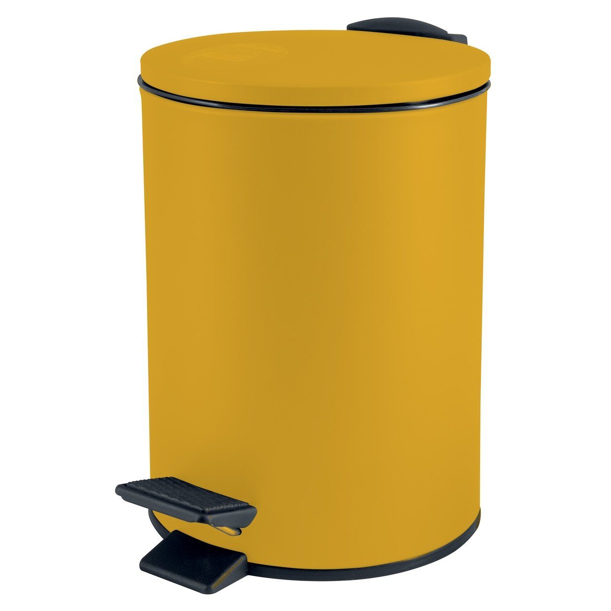spirella Kosmetikeimer ADELAR, Treteimer mit Softclose-Absenkautomatik, herausnehmbarem Inneneimer, Anti-Fingerprint-Beschichtung, matt Finish, 3L, sun gelb