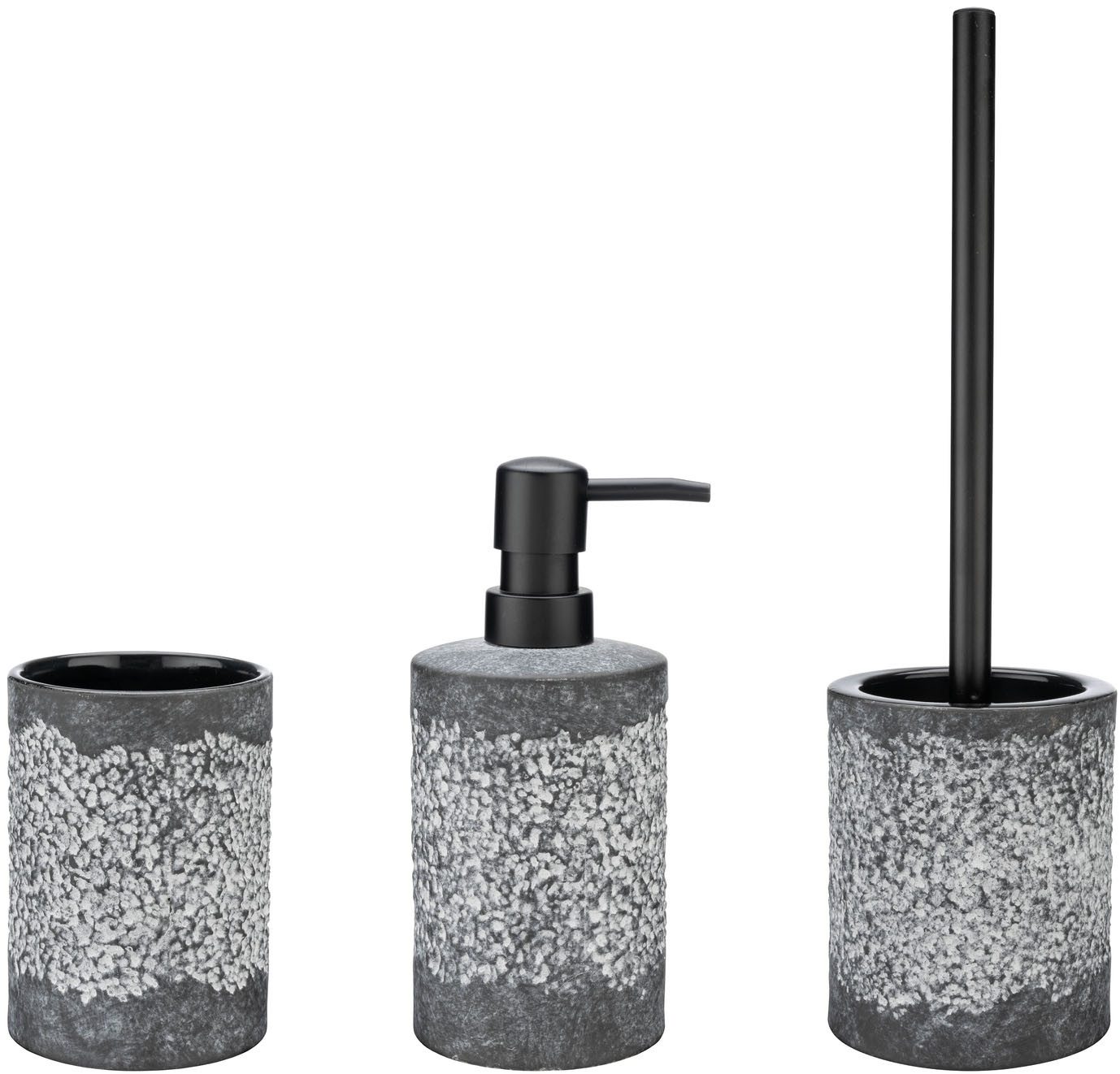 WENKO Badaccessoire-Set Anfo, Set, 3 tlg., bestehend aus Seifenspender, WC- günstig online kaufen