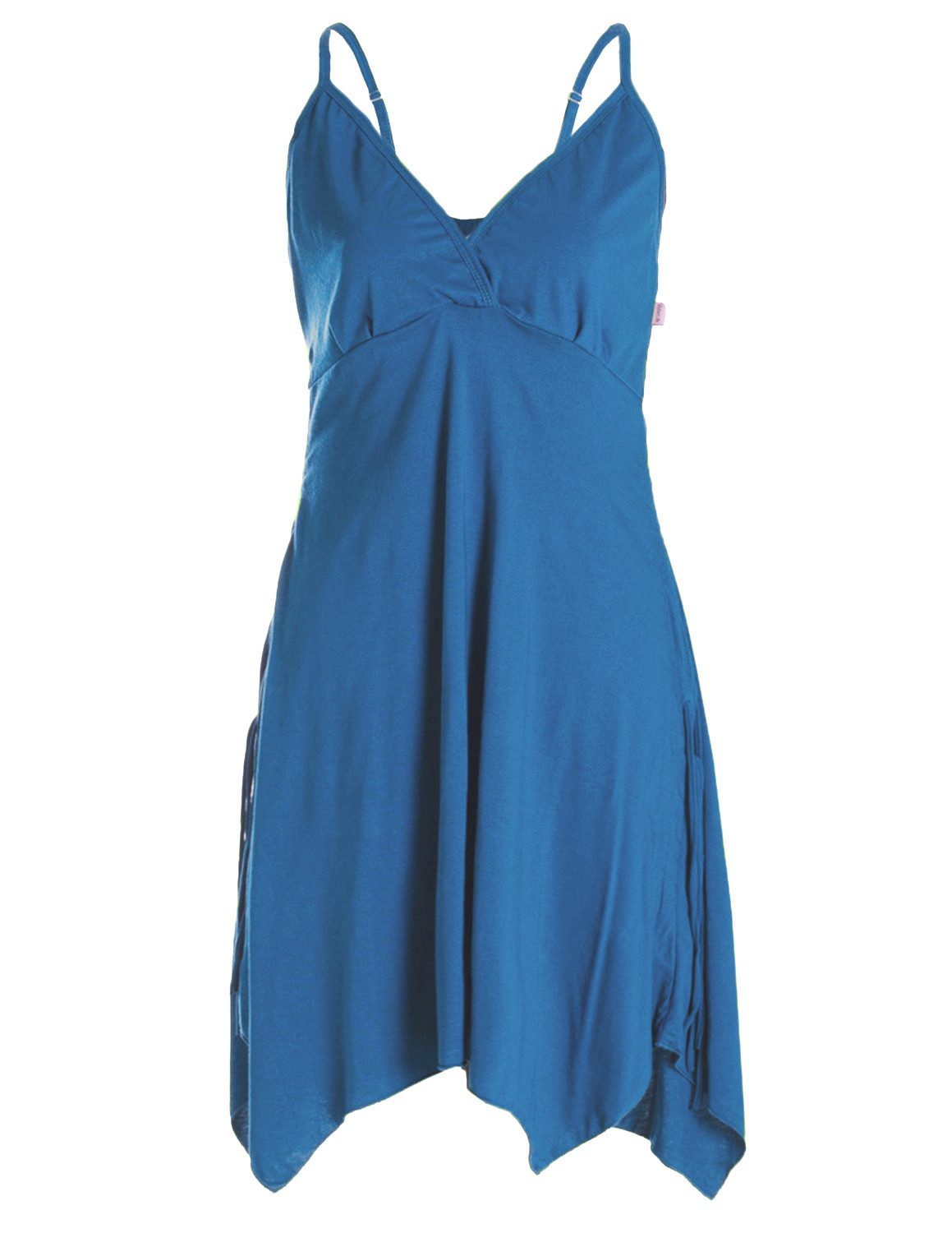 Vishes Sommerkleid Damen Bio-Baumwolle Spaghettiträger-Kleid Hippie, Ethno, Goa Style