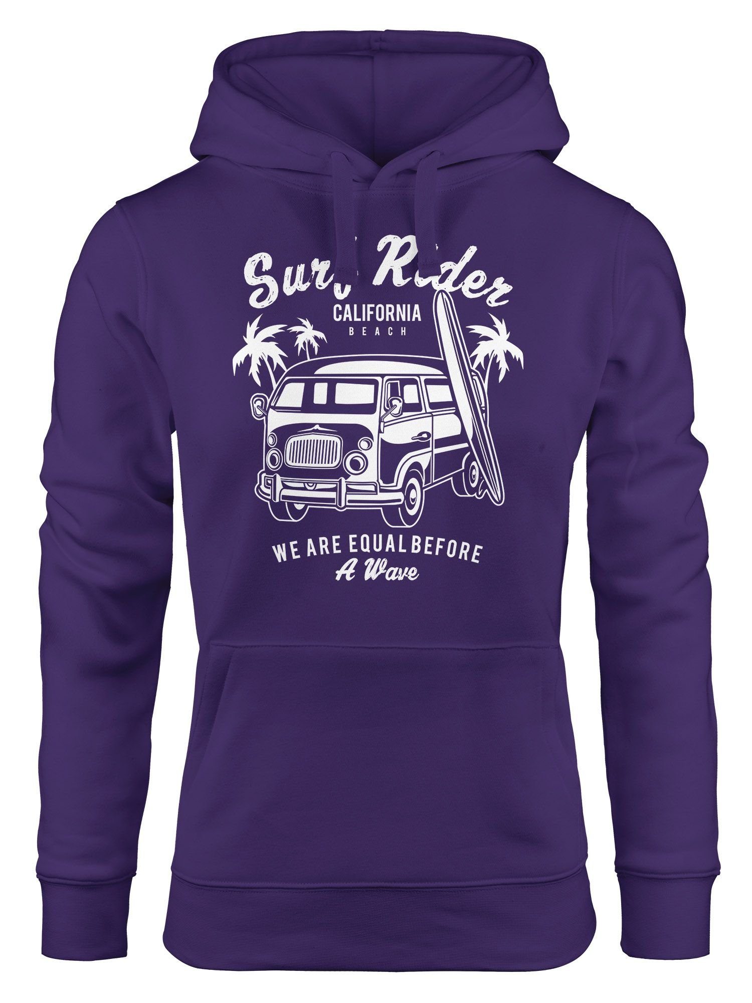Surfing Kapuzenpullover MoonWorks Retro lila Bus Moonworks® Sweatshirt Hoodie Damen Hoodie