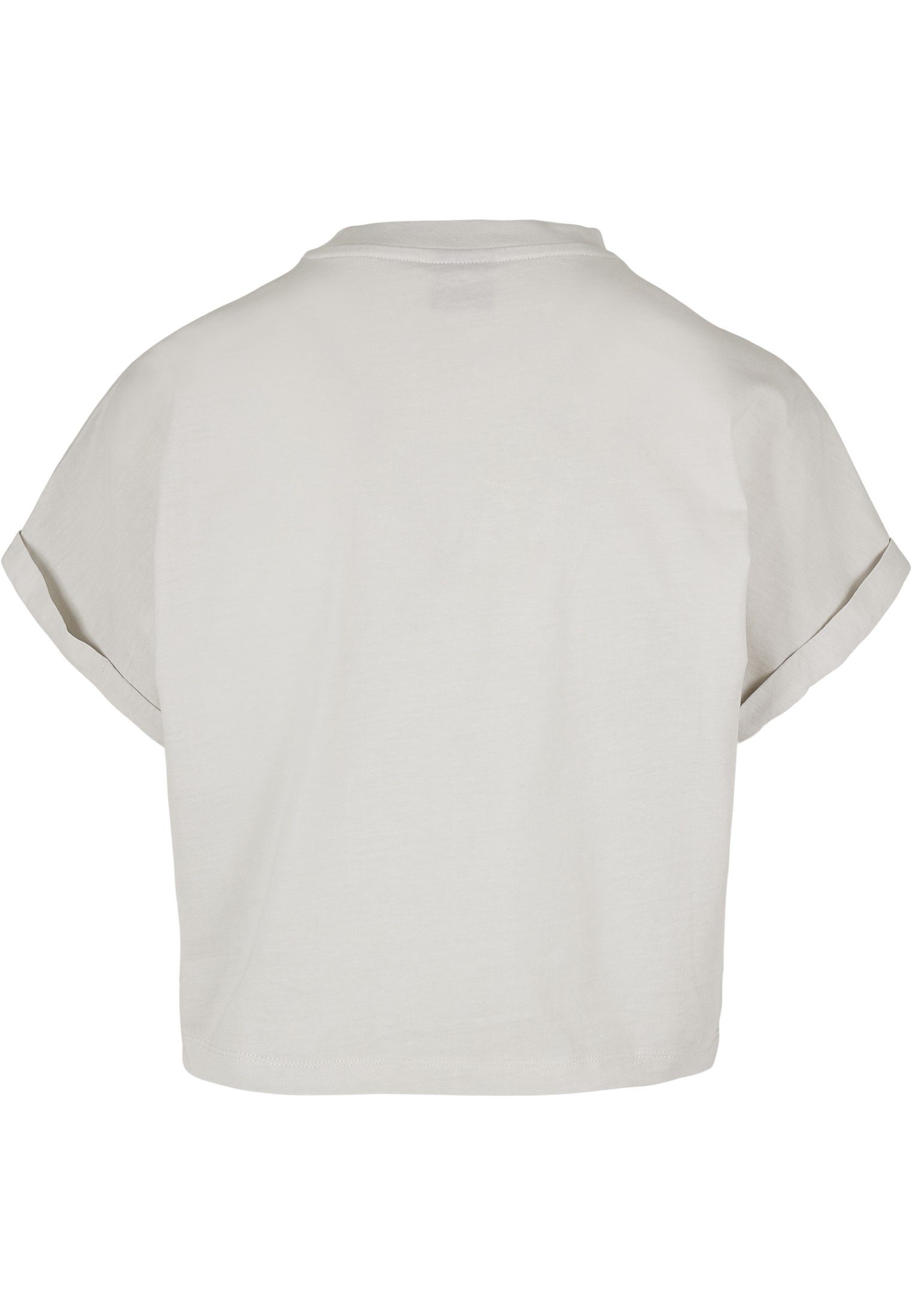 Tee Damen Short Dye Pigment Strandshirt URBAN Sleeve On (1-tlg) palesasphalt Ladies Cut CLASSICS
