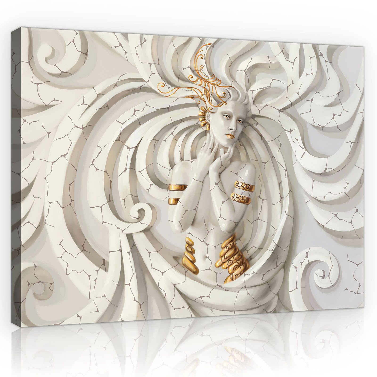 Wallarena Leinwandbild Frau Abstrakt Modern XXL Wandbilder Wanddeko Bilder günstig online kaufen