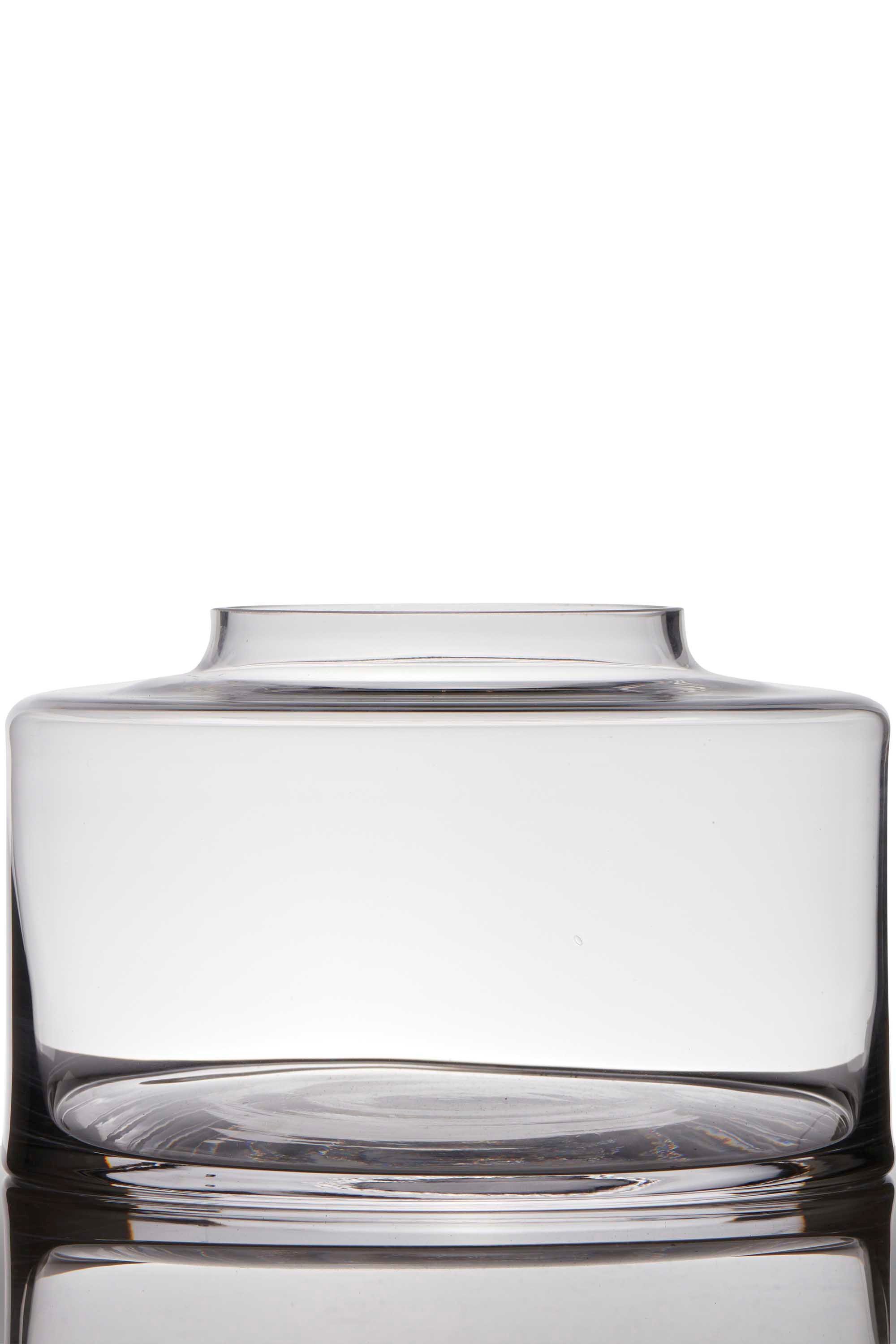 INNA-Glas Dekoschale Bonbon Glas ALMA, Zylinder - rund, klar, 12,5cm, Ø 19,5cm - Deko Glas