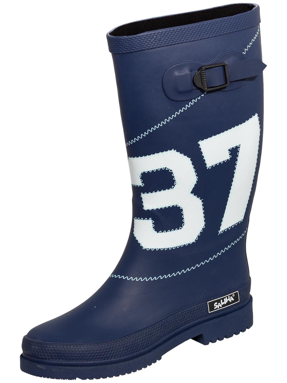 Bockstiegel Regenstiefel Simone dk.blau/weiß Gummistiefel günstig online kaufen