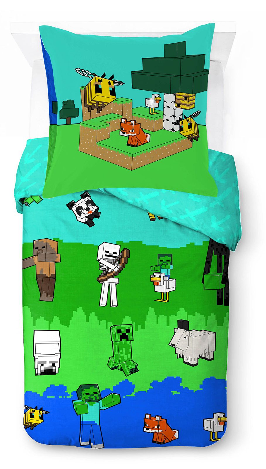 Minecraft Kinderbettwäsche Minecraft Creative, Linon, 2 teilig, 100% Baumwolle