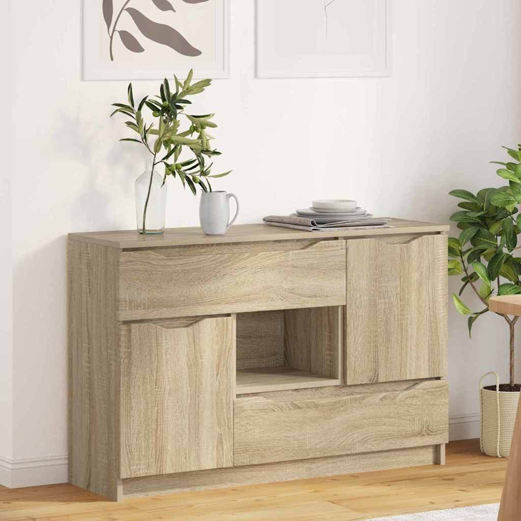 vidaXL Sideboard Sideboard Sonoma-Eiche 100 x 30 x 65,6 Holzwerkstoff (1 St)