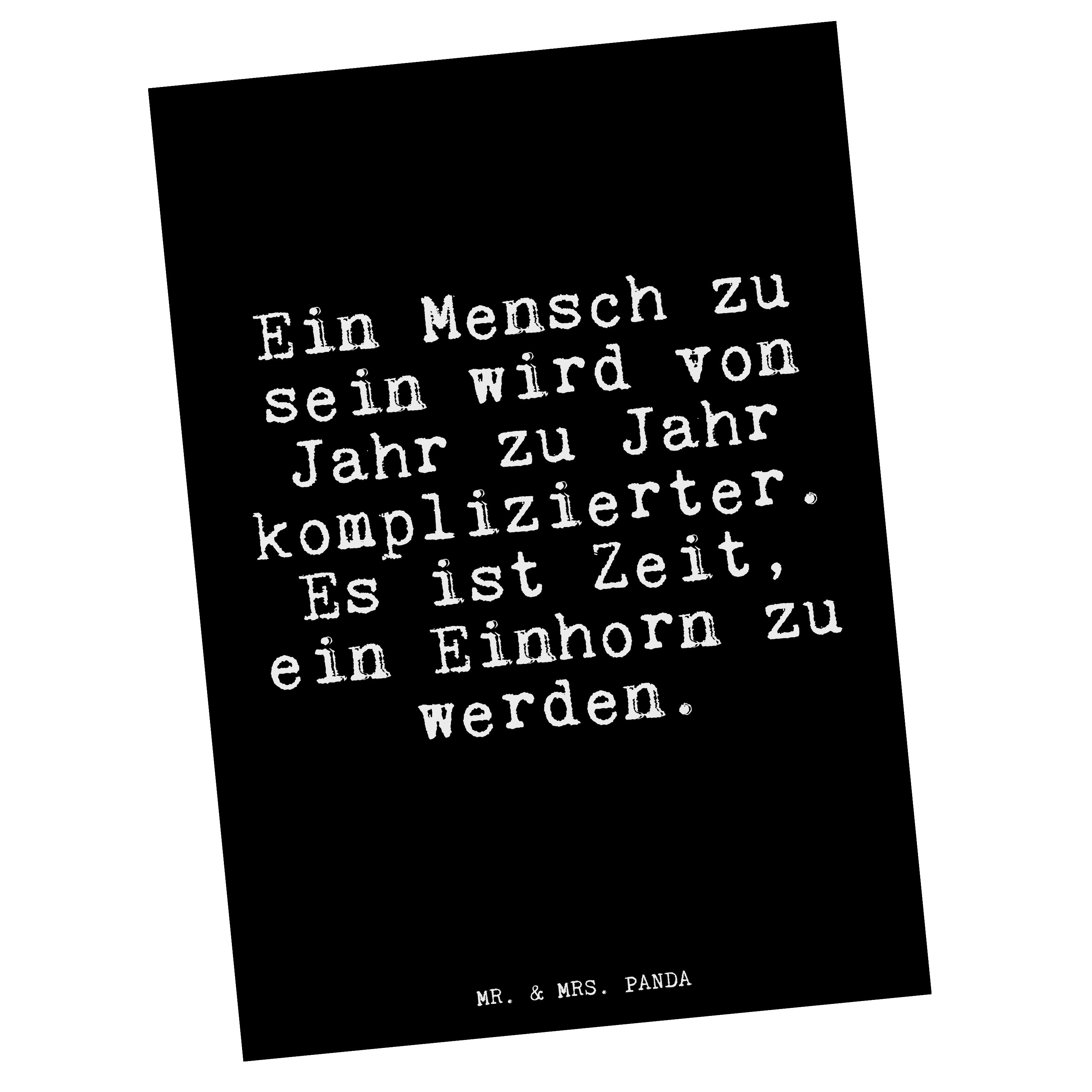 Liebe, sein... & Geschenk, zu Schwarz Mr. Ein Postkarte lus Mrs. - Mensch Geschenkkarte, - Panda