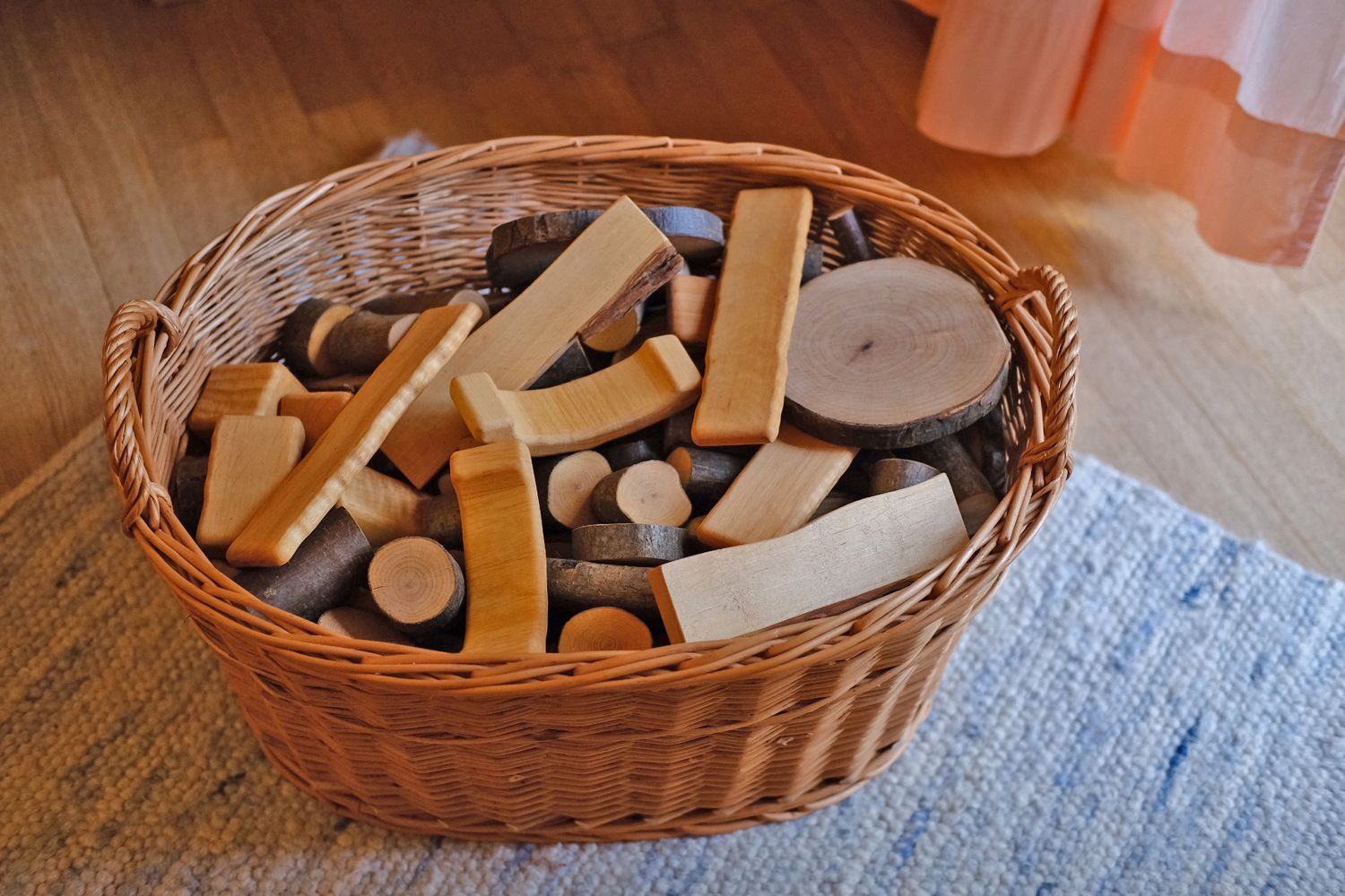 Adam Schmidt Korbwaren Wäschekorb, groß Spielbausteine