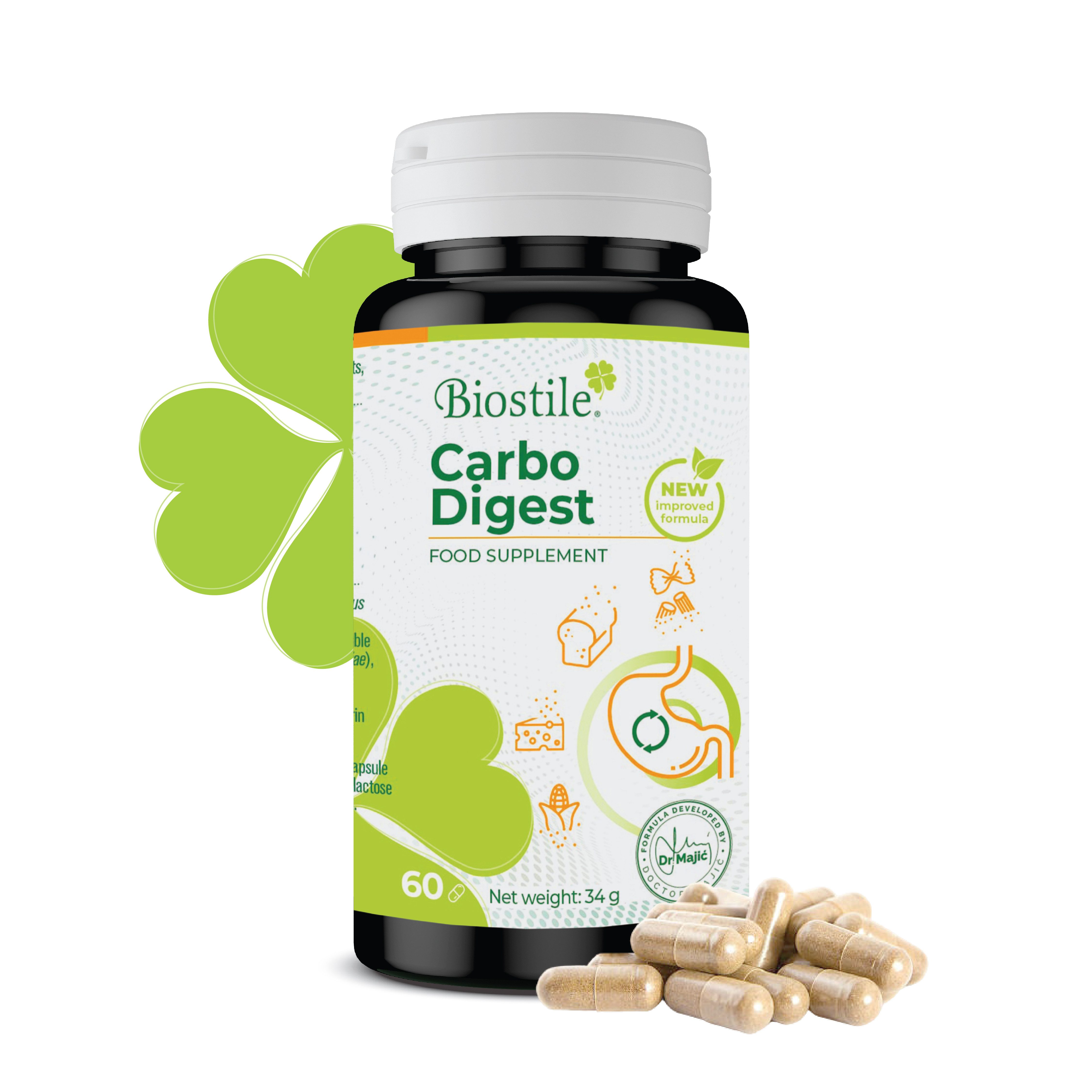 Biostile Enzym Komplex mit Laktase für Darm und Verdauung, Kapseln, 34 g, Mit 6 Verdauungsenzymen, Zink, 60 pflanzlichen Kapseln