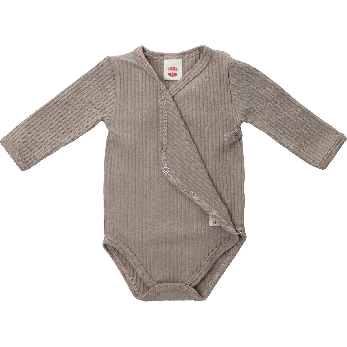 Makoma Langarmwickelbody Ripp Unisex Kinder (1-tlg) Langarm Einteiler, Body, Longsleeve-Body, Bodysuit, Stretchbody
