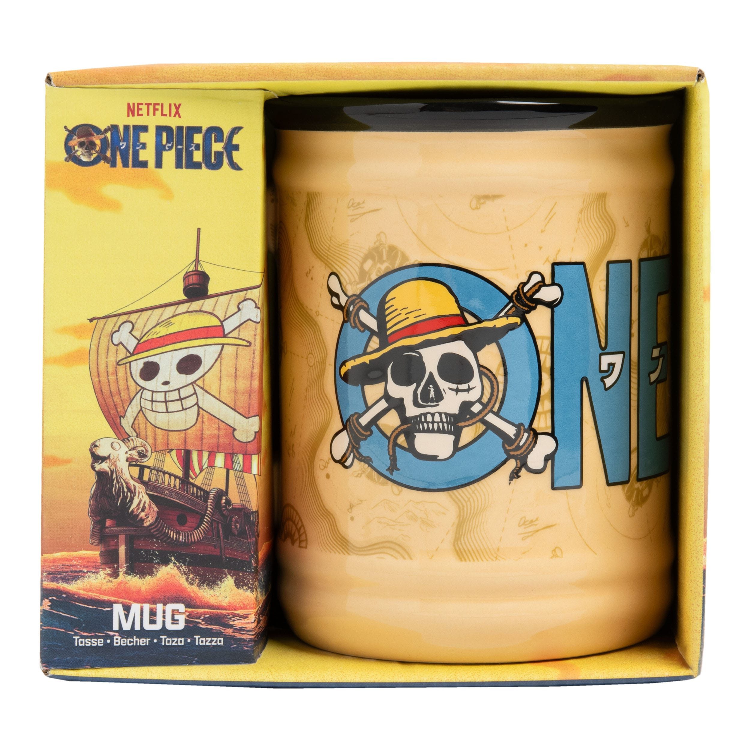 Paladone Tasse One Piece Shaped Tasse Jolly Roger, 1-tlg., Keramik-Tasse - Offiziell lizenziert