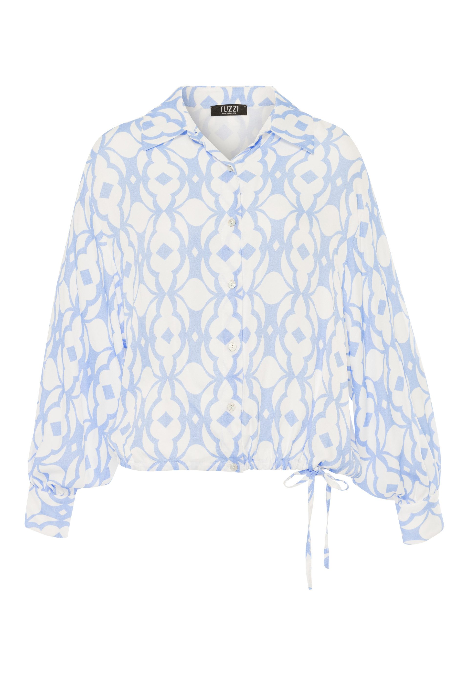 Klassische Bluse mit Tunnelzug-Saum
