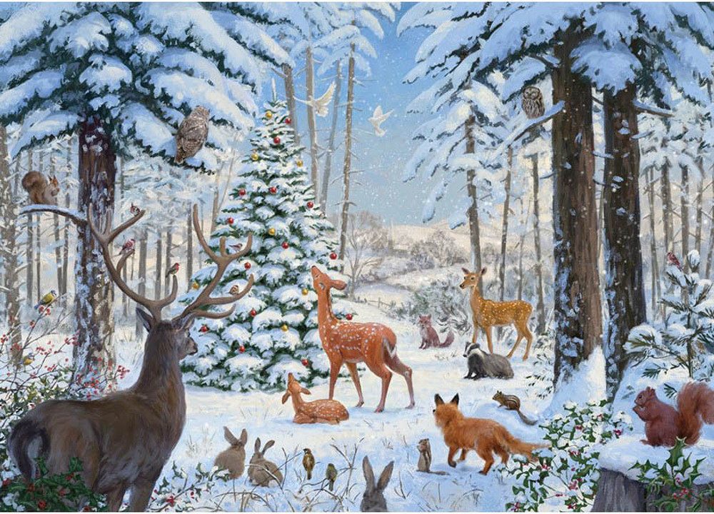 Otter House Puzzle Wildtiere im Schnee, Puzzleteile günstig online kaufen