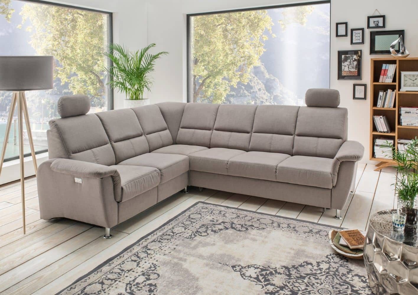 Myhomelando Ecksofa Paris, mit elektronischer Relaxfunktion, Schlaffunktion, USB Anschluß