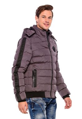 Cipo & Baxx Steppjacke mit 3D Logo-Druck