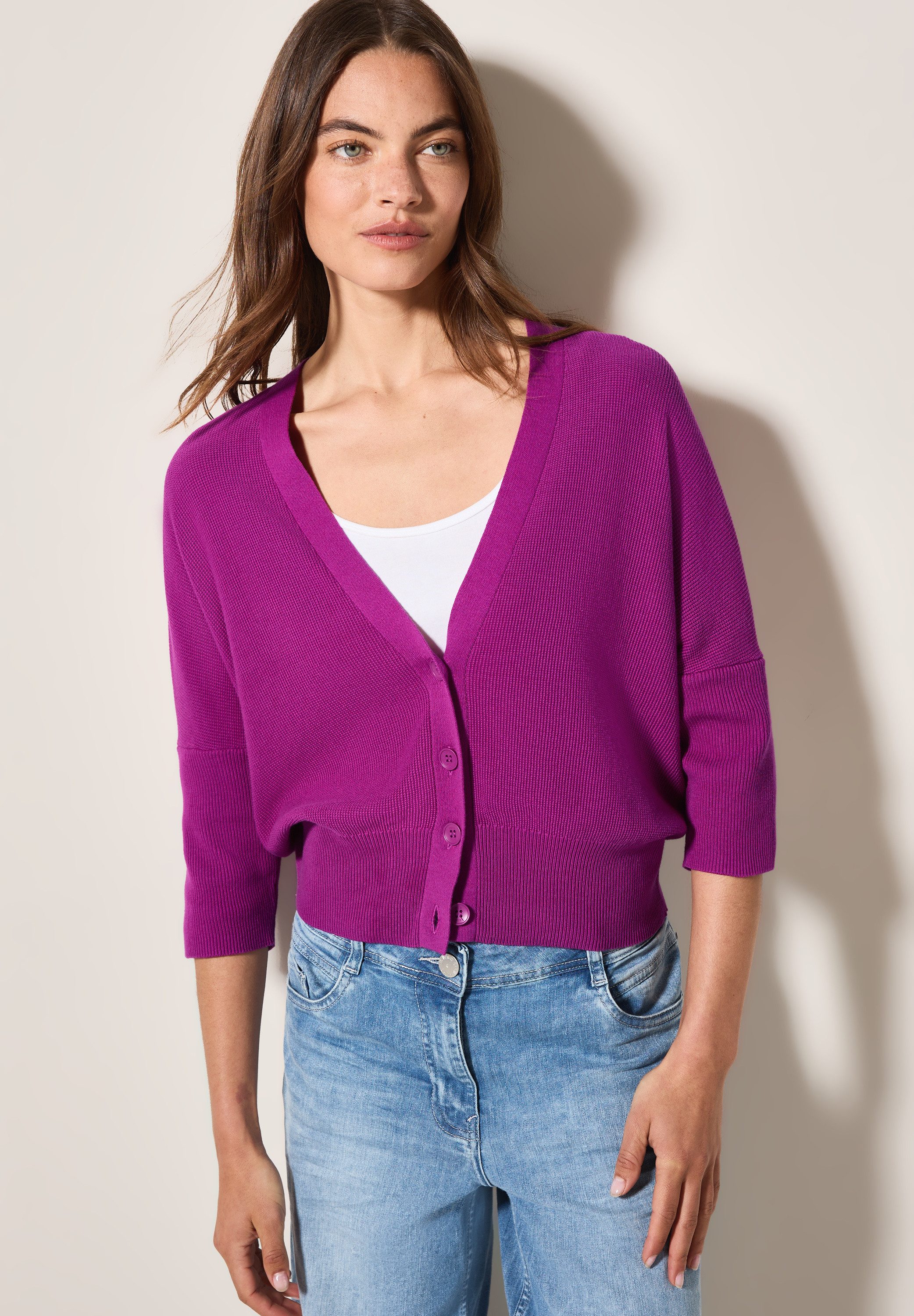 CECIL Cardigan mit Struktur und Knopfleiste günstig online kaufen