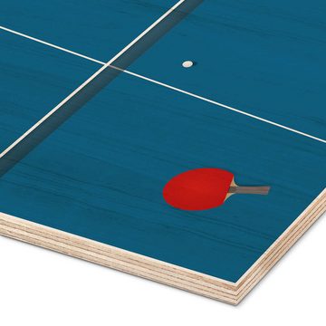 Posterlounge Holzbild Editors Choice, Tischtennis Match, Jugendzimmer Illustration